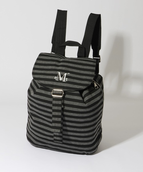MUCENT(ムセント)の「【MUCENT/ムセント】MUTE STRIPE MINI BACK PACK UNISEX/ミュートストライプ ミニバックパック(バックパック/リュック・レディース・ブラック系その他・FREE)」の10枚目の写真