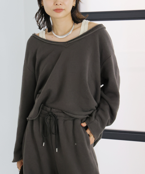 GREYCHORD（グレーコード）の「【GREYCHORD/グレーコード】SORA（スウェット・レディース・チャコールグレー/ブラック系その他・1）」の2枚目の写真