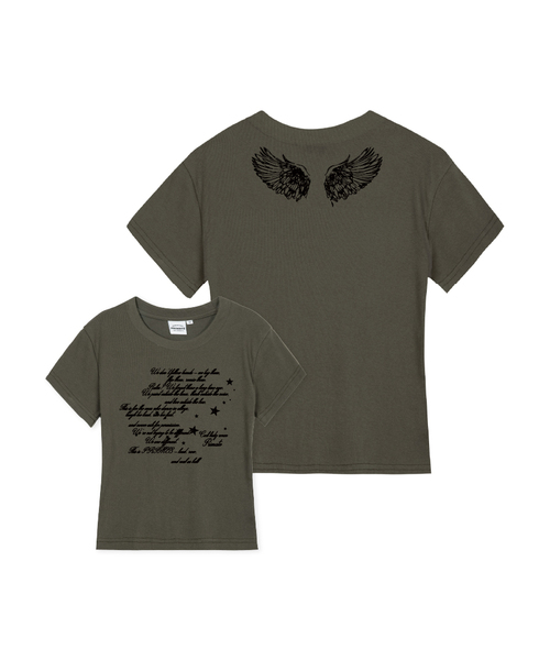 PRIMATE(プライメイト)の「WRITE レディース スリムフィット半袖Tシャツ 5カラー(Tシャツ/カットソー・レディース・チャコール/ホワイト/ブラック/カーキ/クリーム・MEDIUM/LARGE/SMALL)」の5枚目の写真