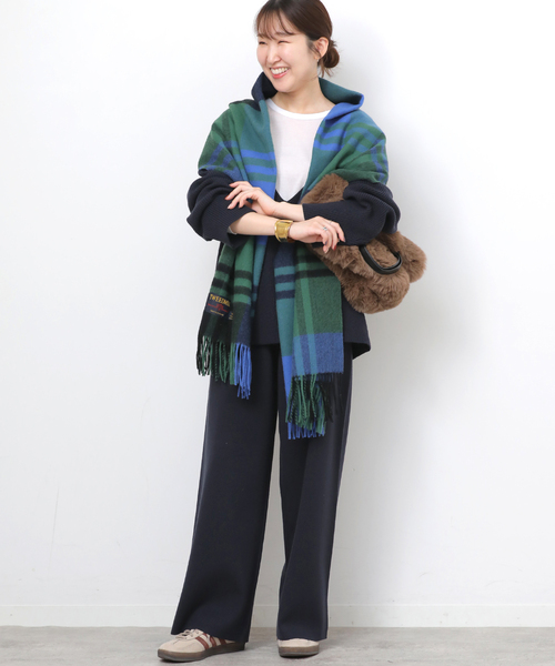 JOURNAL STANDARD relume(ジャーナルスタンダード レリューム)の「《追加》【TWEEDMILL/ツイードミル】 チェックストール(ストール/ショール・レディース・レッド/グリーン/ダークパープル/ブラック系その他・FREE)」の8枚目の写真