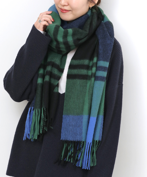 JOURNAL STANDARD relume(ジャーナルスタンダード レリューム)の「《追加》【TWEEDMILL/ツイードミル】 チェックストール(ストール/ショール・レディース・レッド/グリーン/ダークパープル/ブラック系その他・FREE)」の9枚目の写真
