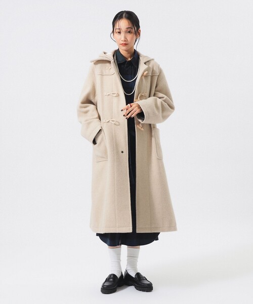 BEAMS BOY(ビームスボーイ)の「モッサ ロング ダッフルコート(ダッフルコート・レディース・ブラウン/ネイビー/アイボリー・2/1)」の2枚目の写真