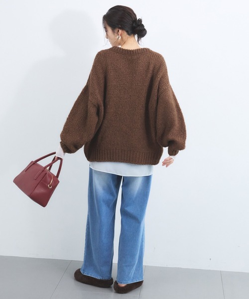 TRICOTS JEAN MARC（トリコットジーンマルク）の「BARNYARDSTORM / TRICOTS JEAN MARC / クルーネックニット（ニット/セーター・レディース・ブラウン/ラベンダー/ライトグレー・FREE）」の11枚目の写真