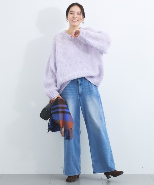 TRICOTS JEAN MARC（トリコットジーンマルク）の「BARNYARDSTORM / TRICOTS JEAN MARC / クルーネックニット（ニット/セーター・レディース・ブラウン/ラベンダー/ライトグレー・FREE）」の15枚目の写真