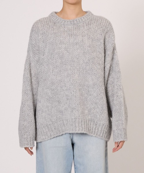 TRICOTS JEAN MARC（トリコットジーンマルク）の「BARNYARDSTORM / TRICOTS JEAN MARC / クルーネックニット（ニット/セーター・レディース・ブラウン/ラベンダー/ライトグレー・FREE）」の17枚目の写真