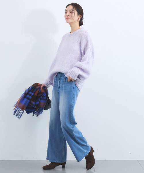 TRICOTS JEAN MARC（トリコットジーンマルク）の「BARNYARDSTORM / TRICOTS JEAN MARC / クルーネックニット（ニット/セーター・レディース・ブラウン/ラベンダー/ライトグレー・FREE）」の4枚目の写真