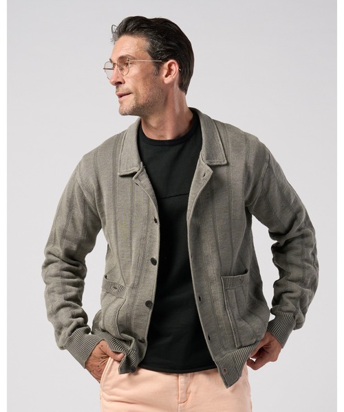 wjk(ダヴルジェイケイ)の「GIMA stripe knit shirt(ニット/セーター・メンズ・ブラック/グレー/ピンク・LARGE/X-LARGE/MEDIUM/SMALL)」の2枚目の写真