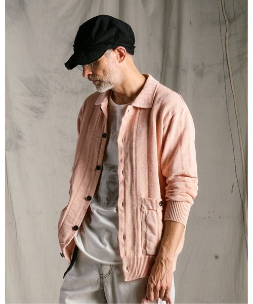 wjk(ダヴルジェイケイ)の「GIMA stripe knit shirt(ニット/セーター・メンズ・ブラック/グレー/ピンク・LARGE/X-LARGE/MEDIUM/SMALL)」の3枚目の写真