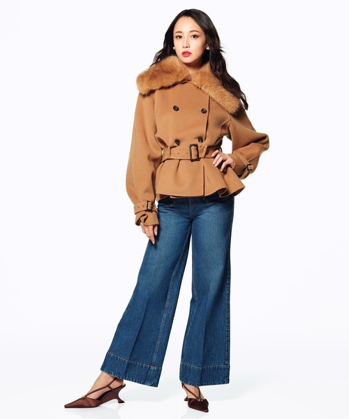 EIMY ISTOIRE(エイミーイストワール)の「HEM SWITCHING DENIM(デニムパンツ・レディース・インディゴブルー/ブルー/ライトブルー・23/25/24)」の3枚目の写真