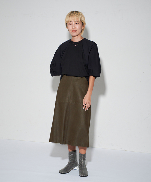 GRISE(グリーズ)の「《/WEB+一部店舗限定》GRISE3cmレザーCURVYショートブーツ(ブーツ・レディース・ブラック/チャコールグレー/ウッド・SMALL/MEDIUM/LARGE/X-LARGE)」の12枚目の写真