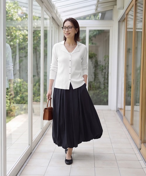 STYLE DELI(スタイルデリ)の「【LUXE】シャリ感リブ編みニットシャツ(Tシャツ/カットソー・レディース・ホワイト系その他/ピンク系その他/オレンジ・FREE)」の11枚目の写真