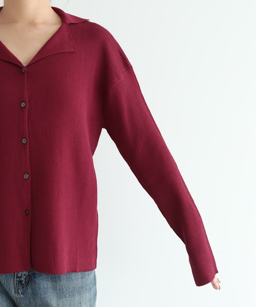 STYLE DELI(スタイルデリ)の「【LUXE】シャリ感リブ編みニットシャツ(Tシャツ/カットソー・レディース・ホワイト系その他/ピンク系その他/オレンジ・FREE)」の20枚目の写真
