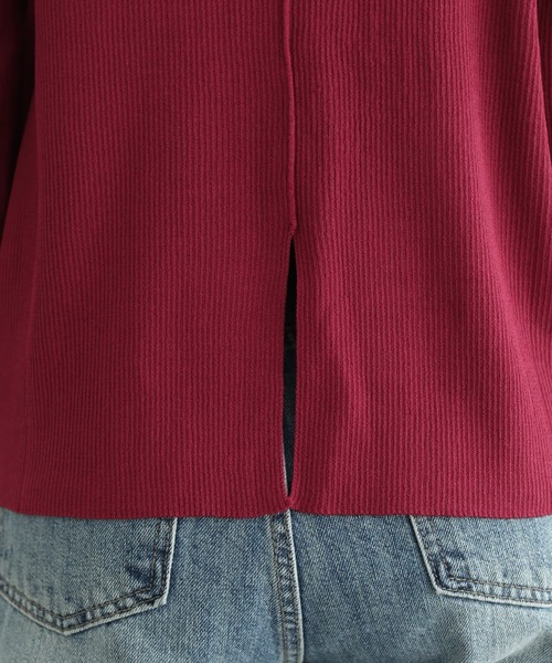 STYLE DELI(スタイルデリ)の「【LUXE】シャリ感リブ編みニットシャツ(Tシャツ/カットソー・レディース・ホワイト系その他/ピンク系その他/オレンジ・FREE)」の22枚目の写真