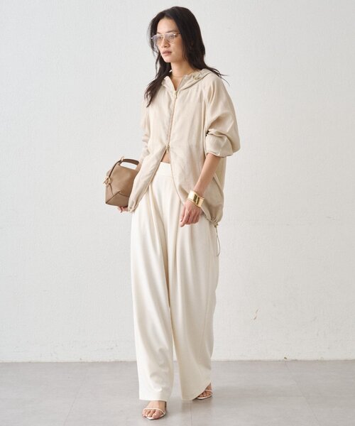 LOUNGEDRESS(ラウンジドレス)の「ジャージー2タックワイドパンツ(その他パンツ・レディース・ブラック/グレー/オフホワイト・38/36)」の11枚目の写真