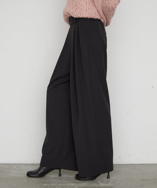 LOUNGEDRESS(ラウンジドレス)の「ジャージー2タックワイドパンツ(その他パンツ・レディース・ブラック/グレー/オフホワイト・38/36)」の14枚目の写真