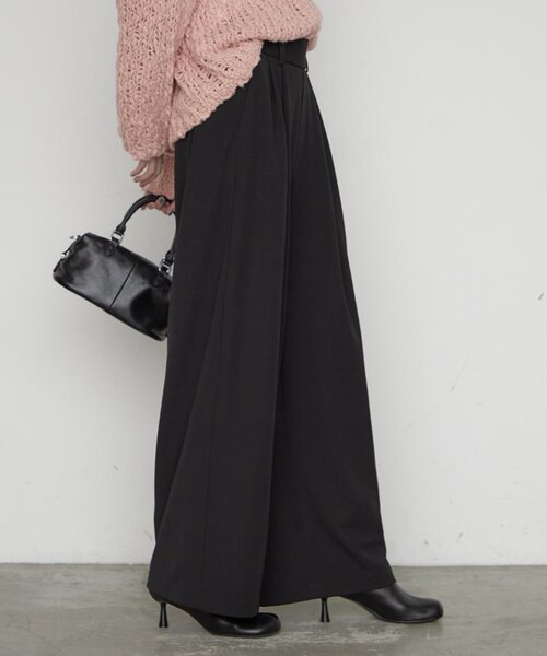 LOUNGEDRESS(ラウンジドレス)の「ジャージー2タックワイドパンツ(その他パンツ・レディース・ブラック/グレー/オフホワイト・38/36)」の16枚目の写真