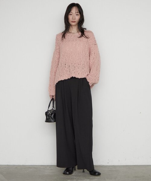 LOUNGEDRESS(ラウンジドレス)の「ジャージー2タックワイドパンツ(その他パンツ・レディース・ブラック/グレー/オフホワイト・38/36)」の17枚目の写真