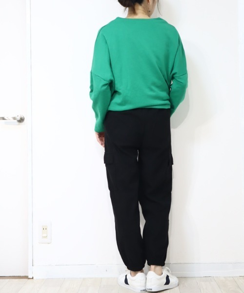 DISKEEN SURE(ディスキーンシュアー)の「ほっこり秋冬におすすめ!ニットコーデュロイ カーゴジョガーパンツ(カーゴパンツ・レディース・オフホワイト/ブラウン/ベージュ/ブラック・FREE)」の15枚目の写真