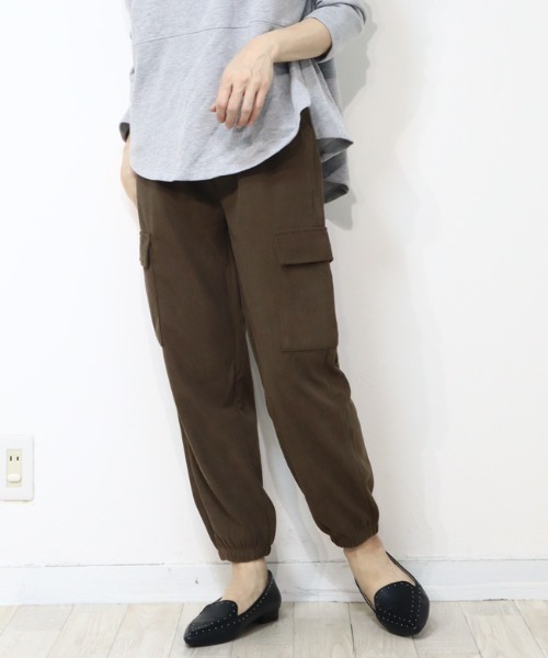 DISKEEN SURE(ディスキーンシュアー)の「ほっこり秋冬におすすめ!ニットコーデュロイ カーゴジョガーパンツ(カーゴパンツ・レディース・オフホワイト/ブラウン/ベージュ/ブラック・FREE)」の20枚目の写真
