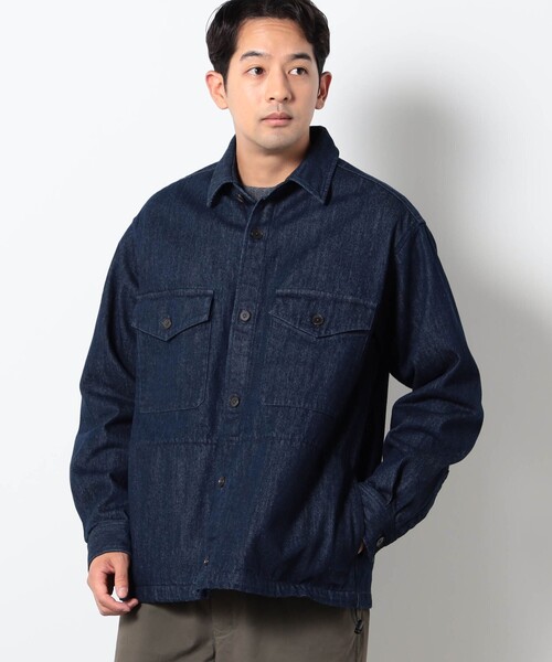 Grand PARK(グランドパーク)の「ウールライクシャツブルゾン(シャツ/ブラウス・メンズ・チャコールグレー/その他2/ネイビー・M/L)」の3枚目の写真