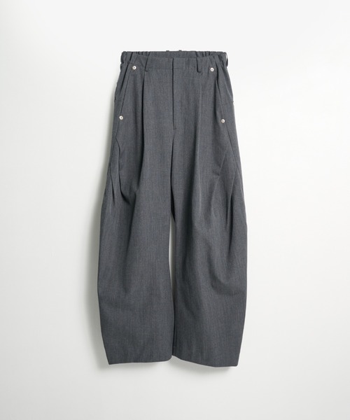 CONZ（コンズ）の「curve leg trousers GABA（スラックス・メンズ・ダークブラウン/ダークグレー/ブラック・1/4/3/2）」の5枚目の写真