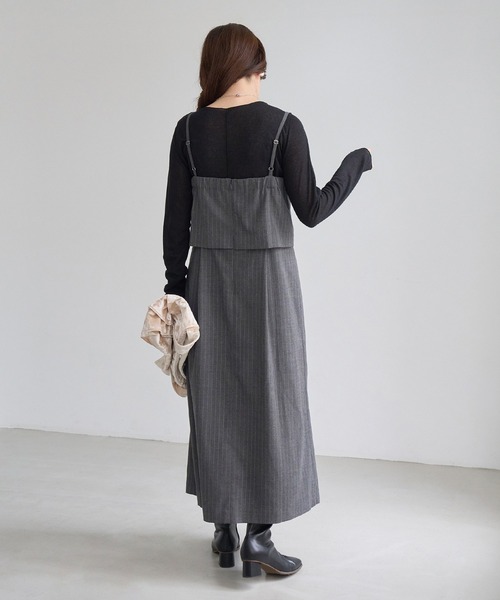 ROPE' PICNIC(ロペピクニック)の「【大人気商品につき今年も登場!】【WEB限定】セットアップ見え 褒められワンピース(ワンピース・レディース・チャコールグレー/ベージュ系その他/ブラック・M/S)」の10枚目の写真