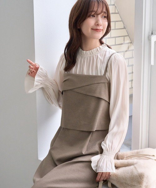 ROPE' PICNIC(ロペピクニック)の「【大人気商品につき今年も登場!】【WEB限定】セットアップ見え 褒められワンピース(ワンピース・レディース・チャコールグレー/ベージュ系その他/ブラック・M/S)」の21枚目の写真