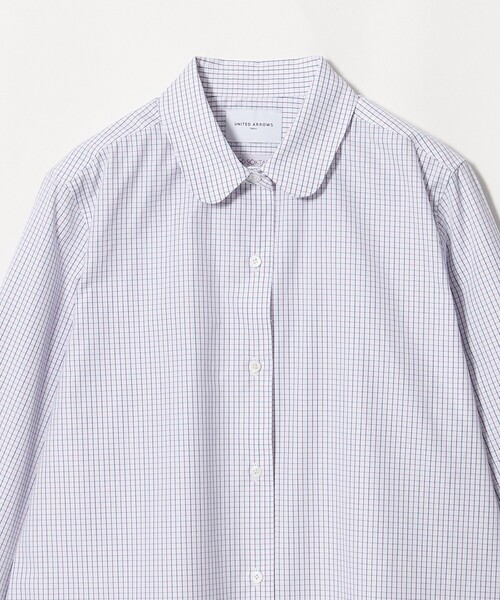 UNITED ARROWS(ユナイテッドアローズ)の「SOKTAS ラウンドカラー シャツ(シャツ/ブラウス・レディース・その他1/ホワイト/コバルトブルー・FREE)」の6枚目の写真