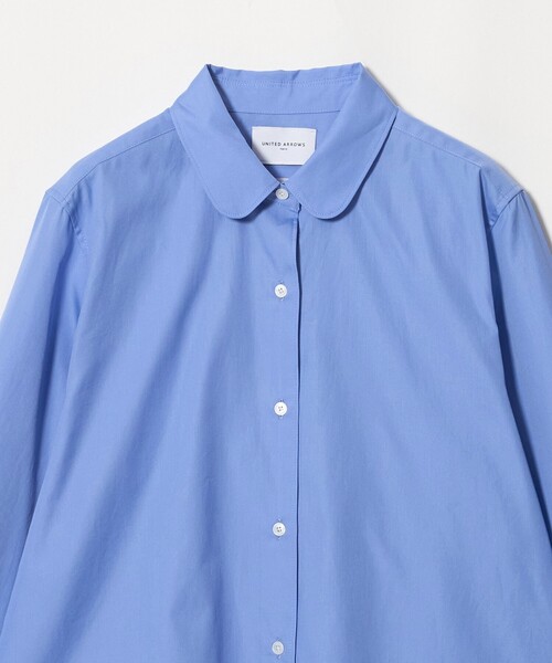 UNITED ARROWS(ユナイテッドアローズ)の「SOKTAS ラウンドカラー シャツ(シャツ/ブラウス・レディース・その他1/ホワイト/コバルトブルー・FREE)」の9枚目の写真