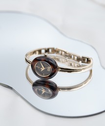 HMS WatchStore（エイチエムエスウォッチストア）の「「Vivienne Westwood/ヴィヴィアン・ウエストウッド」オードリー - レディース トータス ダークブラウン ダイヤル & ゴールド バングル（アナログ腕時計）」