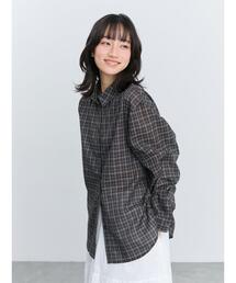 【イージーケア】シアーチェックシャツ