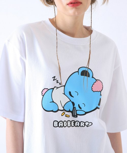 BadBlue(バッドブルー)の「Baby BadBear Oversized Tee White(Tシャツ/カットソー・レディース・その他・FREE)」の6枚目の写真