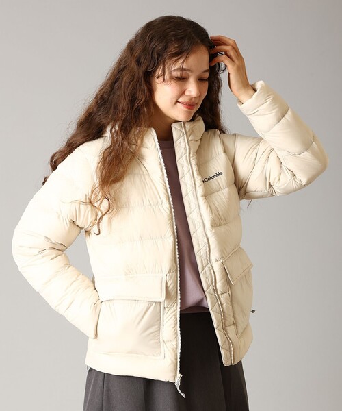 Columbia(コロンビア)の「撥水 Columbia / ウィメンズ ハーモニーフォールズフーデッド ダウンジャケット / コロンビア(ダウンジャケット/コート・レディース・ストーン/ブラック・S/XL/L/M)」の8枚目の写真