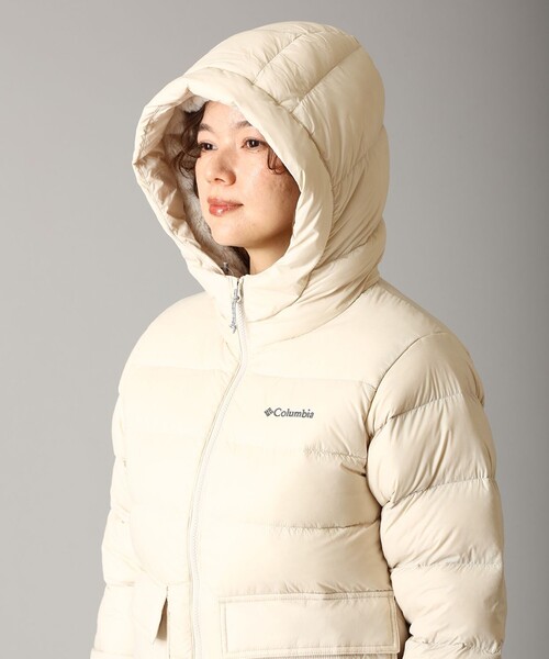 Columbia(コロンビア)の「撥水 Columbia / ウィメンズ ハーモニーフォールズフーデッド ダウンジャケット / コロンビア(ダウンジャケット/コート・レディース・ストーン/ブラック・S/XL/L/M)」の9枚目の写真