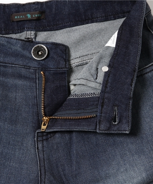 REAL CUBE(リアルキューブ)の「REAL CUBE リラックスモダールスキニーデニム(デニムパンツ・レディース・ネイビー/ブルー系その他/ブルー・38/40/36)」の7枚目の写真