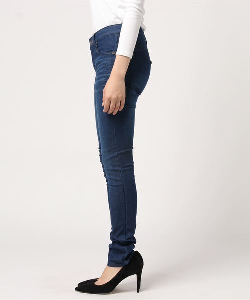 REAL CUBE(リアルキューブ)の「REAL CUBE リラックスモダールスキニーデニム(デニムパンツ・レディース・ネイビー/ブルー系その他/ブルー・38/40/36)」の14枚目の写真