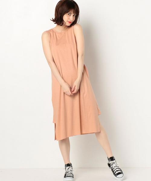 Another Edition（アナザーエディション）の「サイドスリットノースリーブワンピース/AEBC サイド SLIT NSL OP◆（ワンピース・レディース・ブラック/ライトグレー/ライトピンク/オリーブ・フリー）」の4枚目の写真