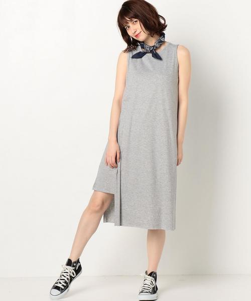 Another Edition（アナザーエディション）の「サイドスリットノースリーブワンピース/AEBC サイド SLIT NSL OP◆（ワンピース・レディース・ブラック/ライトグレー/ライトピンク/オリーブ・フリー）」の8枚目の写真