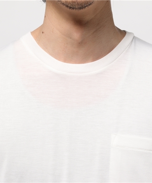 koe(コエ)の「裾ラウンドTシャツ(Tシャツ/カットソー・メンズ・カーキ/オフホワイト・SMALL/LARGE/LL/MEDIUM)」の5枚目の写真