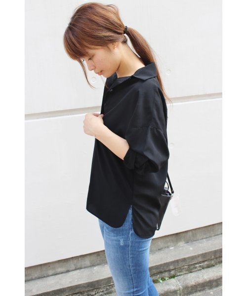 FIGARO Paris（フィガロパリ）の「ドルマンスリーブエフォートレスシャツ◆（シャツ/ブラウス・レディース・ブラック/カーキ/ホワイト・36/38）」の15枚目の写真