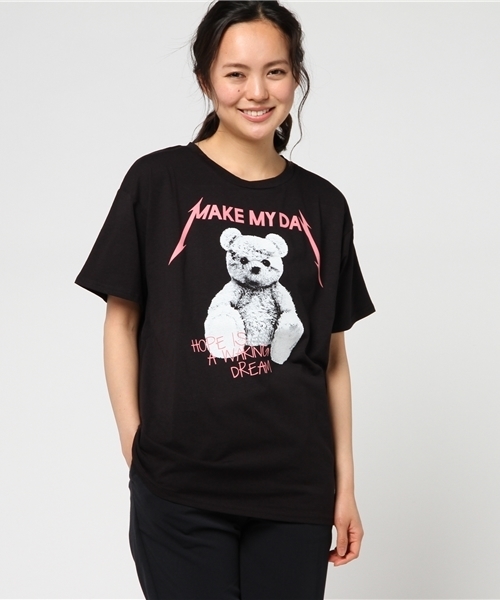 WEGO(ウィゴー)の「WEGO/ドリーミーロックプリントカットソー(Tシャツ/カットソー・レディース・ライトパープル/ライトピンク/ホワイト/ブラック・FREE)」の10枚目の写真