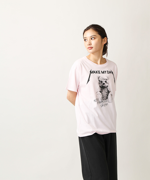 WEGO(ウィゴー)の「WEGO/ドリーミーロックプリントカットソー(Tシャツ/カットソー・レディース・ライトパープル/ライトピンク/ホワイト/ブラック・FREE)」の13枚目の写真