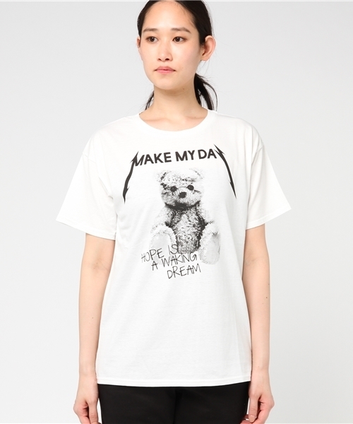 WEGO(ウィゴー)の「WEGO/ドリーミーロックプリントカットソー(Tシャツ/カットソー・レディース・ライトパープル/ライトピンク/ホワイト/ブラック・FREE)」の14枚目の写真