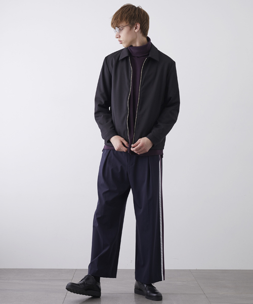 STUDIOUS（ステュディオス）の「【STUDIOUS】ブライトウールポンチタートルネック（スウェット・メンズ・ベージュ/パープル/ブラック・2/3/1）」の19枚目の写真