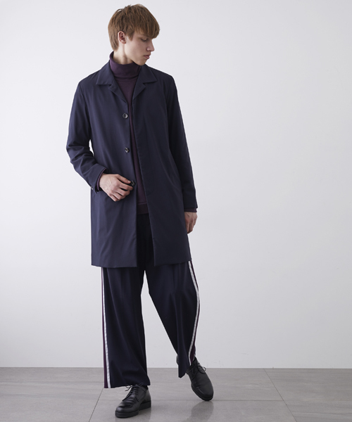 STUDIOUS（ステュディオス）の「【STUDIOUS】ブライトウールポンチタートルネック（スウェット・メンズ・ベージュ/パープル/ブラック・2/3/1）」の20枚目の写真