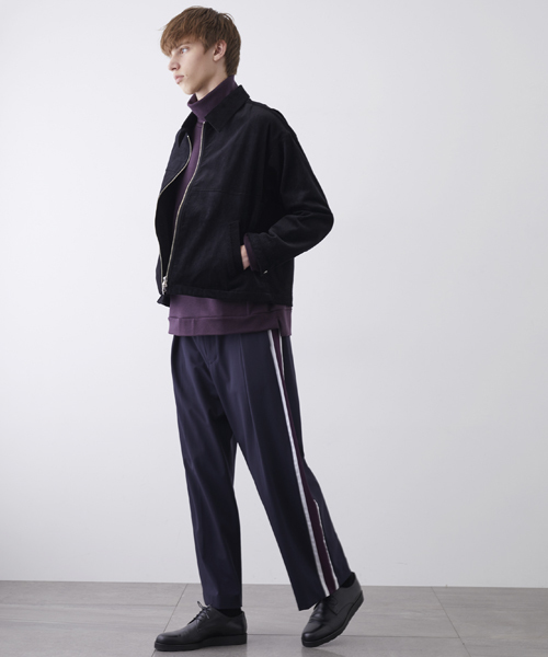 STUDIOUS（ステュディオス）の「【STUDIOUS】ブライトウールポンチタートルネック（スウェット・メンズ・ベージュ/パープル/ブラック・2/3/1）」の21枚目の写真