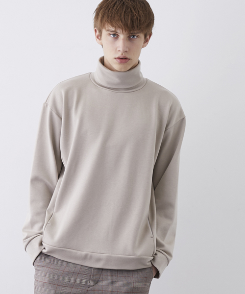 STUDIOUS（ステュディオス）の「【STUDIOUS】ブライトウールポンチタートルネック（スウェット・メンズ・ベージュ/パープル/ブラック・2/3/1）」の16枚目の写真