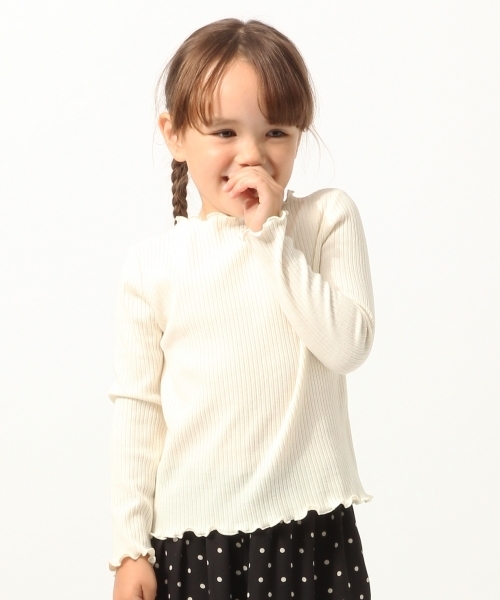 GLOBAL WORK（グローバルワーク）の「【キッズ】テレコメローＴシャツ長袖/763236（Tシャツ/カットソー・キッズ・その他/ホワイト/ライトピンク/ライトイエロー・LARGE/SMALL/MEDIUM/X-LARGE/XX-LARGE）」の2枚目の写真