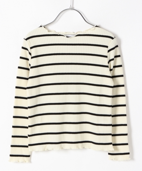 GLOBAL WORK（グローバルワーク）の「【キッズ】テレコメローＴシャツ長袖/763236（Tシャツ/カットソー・キッズ・その他/ホワイト/ライトピンク/ライトイエロー・LARGE/SMALL/MEDIUM/X-LARGE/XX-LARGE）」の4枚目の写真