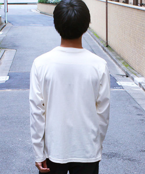 L&HARMONY(エルアンドハーモニー)の「ハイクルーネックポケットロングスリーブTシャツ(Tシャツ/カットソー・メンズ・ホワイト/ネイビー/グレー・MEDIUM/LARGE)」の17枚目の写真